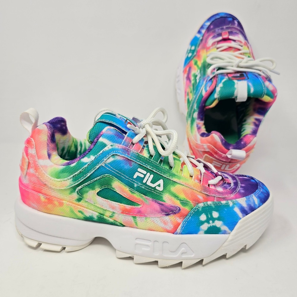 Fila Disruptor 2‎ Tie Dye Multicolor Chunky Sneakers 5XM00819-775 Womens 8.5